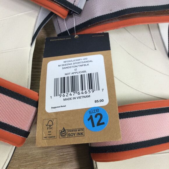 The North Face Mens Skeena Sport Sandals Sandstone-tnf Black Multi Size 12 NWT
